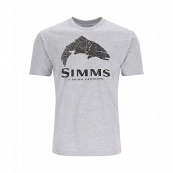 Футболка SIMMS Wood Trout Fill цв.grey heather р-р M(Эль-Сальвадор)