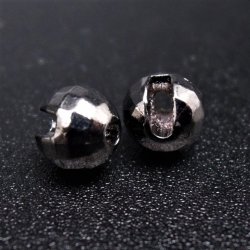 Головки вольфрам гран. с вырезом FLY-FISHING 5,5мм цв.черный никель 10шт.(Россия)