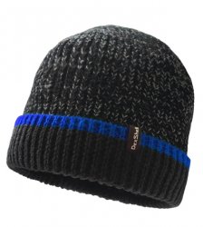 Шапка DEXSHELL водонепроницаемая Cuffed Beanie цв.black/blue line р-р S/M DH353BLU(Китай)