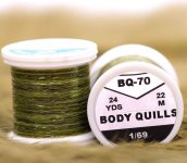Материал для тела HENDS Body Quills 24yds multicolour цв.lt.olive dk.olive BQ-70(Чехия)
