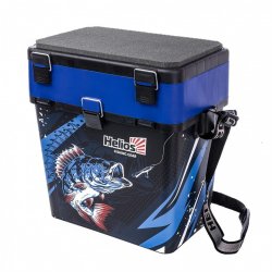 Ящик зимний рыболовный HELIOS Ice Fishing Perch 19л цв.синий HS-IB-19-IFB(Россия)