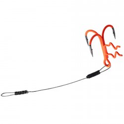 Стингер BKK Assist Spear Stinger UVO 7X7 Wire Zander-8см, 7кг, 0,36мм №4 2шт.A-EU-1487(Тайвань)