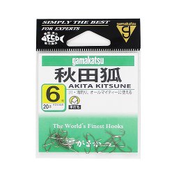 Крючки GAMAKATSU Akita Kitsune BRN №3,5 22шт.(Япония)