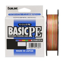 Шнур SUNLINE Basic PE 4 цв.multicolor 150м р-р 1,2, 0,187мм(Япония)