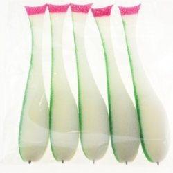 Поролоновая рыбка LEADER 6,5см не оснащ. цв.бело-зеленый 5шт.(Россия)