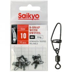 Вертлюг с застежкой SAIKYO SA-305 №5 10шт.(Япония)