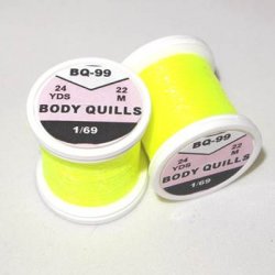 Материал для тела HENDS Body Quills 24yds цв.fluo yellow BQ-99(Чехия)