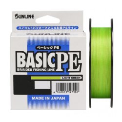 Шнур SUNLINE Basic PE 4 цв.light green 150м р-р 1,5, 0,209мм(Япония)