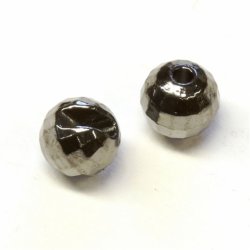 Головки вольфрам гран. с вырезом FLY-FISHING 5,0мм цв.черный никель 10шт.(Россия)