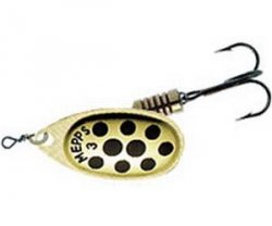 Блесна вращ. MEPPS Aglia Decoree №3 цв.черн.точки/золото(Франция)