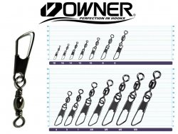 Вертлюг с застежкой OWNER 52482 №16 10шт.(Япония)