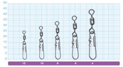 Вертлюг с застежкой OWNER 52449 (5189) №8 6шт.(Япония)