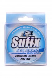 Шнур SUFIX Ice Braid цв.grey 50м 0,12мм(Тайвань)