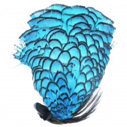 Скальп алмазного фазана HARELINE Lady Amherst Head цв.kingfisher blue(США)