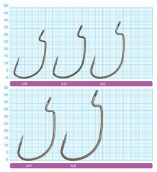 Крючки офсетные OWNER B-80 11680 №2/0 6шт.(Япония)