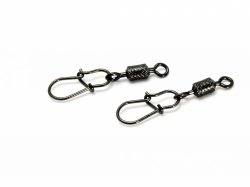 Вертлюг с застежкой HITFISH X-Patten rolling swivel with round snap №8 7шт.(Япония)