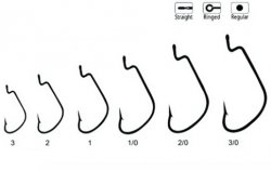 Крючки офсетные ВОЛЖАНКА Offset Worm №2/0 5шт.(Корея)