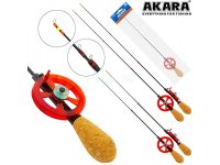 Удочка зимняя AKARA Ledeer M 580 с катушкой Red teleskop 3-сост.HFTC-3C(Россия)