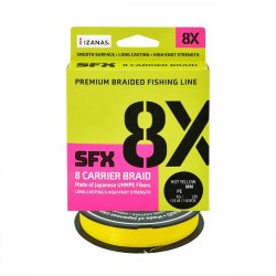Шнур SUFIX SFX 8X цв.hot yellow 135м 0,128мм(Тайвань)