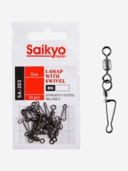 Вертлюг с застежкой SAIKYO SA-303 №10 10шт.(Япония)