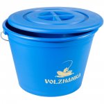 Ведро для замешивания прикормки VOLZHANKA с крышкой 25л AC028(Китай)