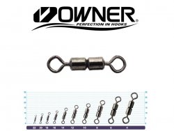Вертлюг двойной OWNER 52457 №14 12шт.(Япония)