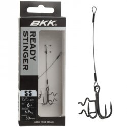 Стингер BKK Assist Spear Stinger 7X7 Wire Zander-8см, 7кг, 0,36мм №4 2шт.A-EU-1431(Тайвань)