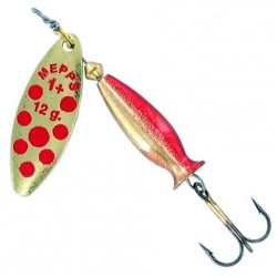 Блесна вращ. MEPPS Aglia Long Heavy №1 цв.золото крас.точки/золото-красный(Франция)