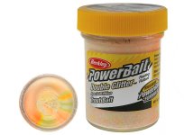 Паста форелевая BERKLEY Powerbait Double Glitter Twist 1105519 50гр. цв.Chart/White/Org(США)